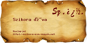 Szikora Éva névjegykártya