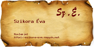Szikora Éva névjegykártya