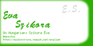 eva szikora business card